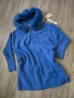 НОВА луксозна жилетка / палто с качулка с косъм в цвят:мента и син на намаление , снимка 7