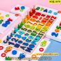 Образователна игра с букви, цифри, форми, рибки и рингове изработена от дърво - КОД 3678, снимка 7