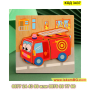 Детски дървен пъзел Пожарна Кола с 3D изглед и размери 14.5 х 15.4 см. - модел 3437 - КОД 3437 