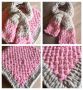 Комплекти детско одеяло и шал за мама / Пуфи, снимка 4