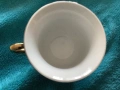 Чаша и чинийка порцелан позлата произведено в Германия отличен състояние , снимка 5