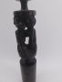 Винтидж африкански свещник, ръчна дърворезба, снимка 4