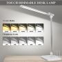 Нова Двойна LED Лампа за Бюро с USB Порт и Регулиране на Яркостта, снимка 3