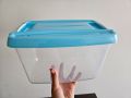 Пластмасова прозрачна кутия с капак 5 , 9 и 15 литра !  Кутия за съхранение на храна, играчки, лего , снимка 5