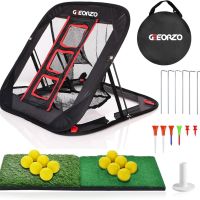 GEEORZO Комплект за тренировки на голф, мрежа, подложки, топки, с чанта, снимка 1 - Голф - 45796096