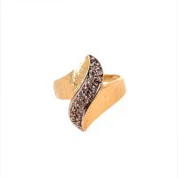 Златен дамски пръстен 4,93гр. размер:59 14кр. проба:585 модел:12633-1, снимка 1 - Пръстени - 45200165