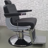 Бръснарски стол Glory - кафяв/черен/червен, снимка 11 - Бръснарски столове - 45930557