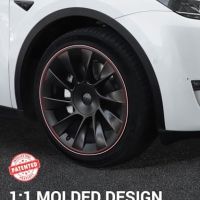 Нови BASENOR 20' Рим Капачки за Tesla Y - Устойчиви и Елегантни протектори гуми, снимка 2 - Аксесоари и консумативи - 45217774