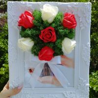 3 D картина със скандинавски мъх и ароматни сапунени рози , снимка 3 - Ръчно изработени сувенири - 45375504
