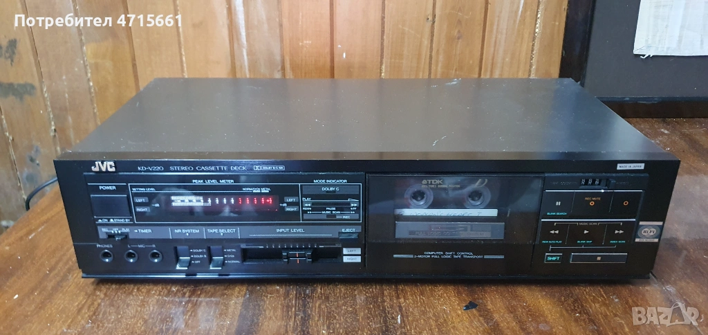 JVC Еднокасетъчен дек произведен в Япония , снимка 1