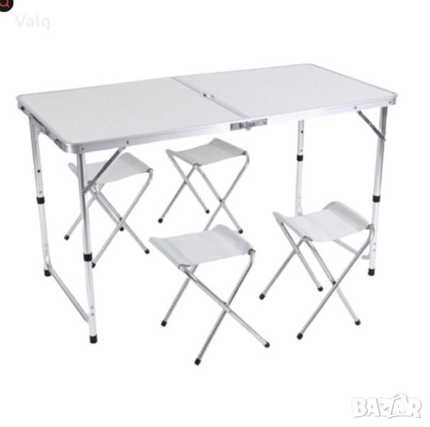 Комплект сгъваема маса и столове, снимка 1