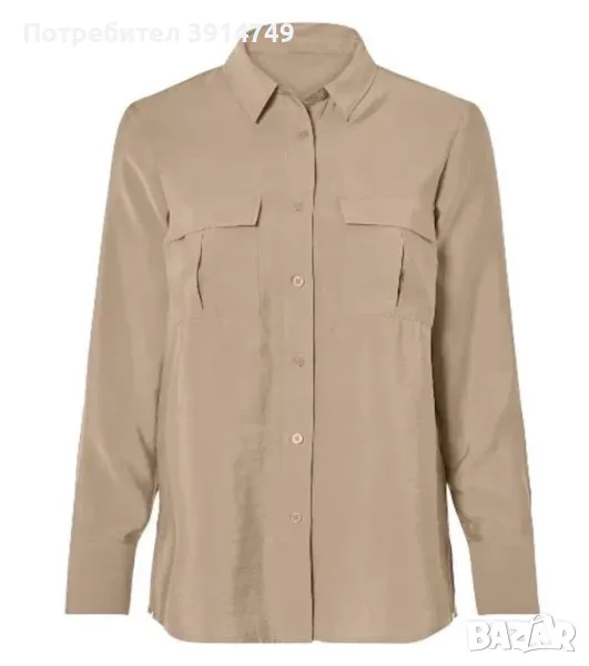 НОВА дамска риза / блуза с копчета, дълъг ръкав, 2 джоба, лека, мека, изключително удобна, снимка 1