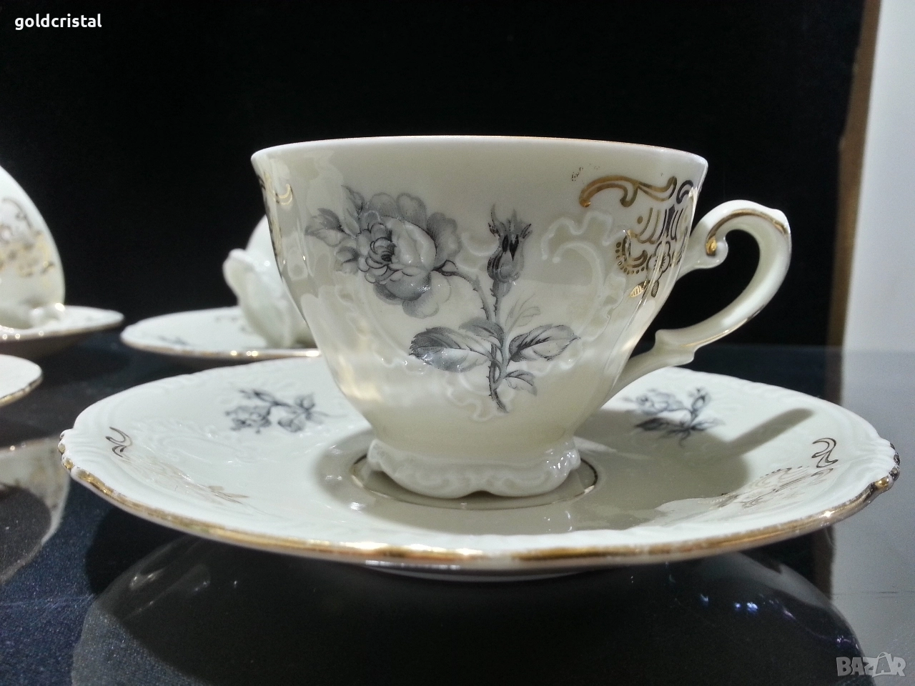 старинен порцелан чашка чинийка за кафе , снимка 1