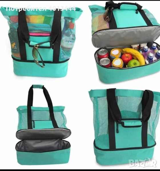 Комбинирана плажна чанта с хладилна част , снимка 1