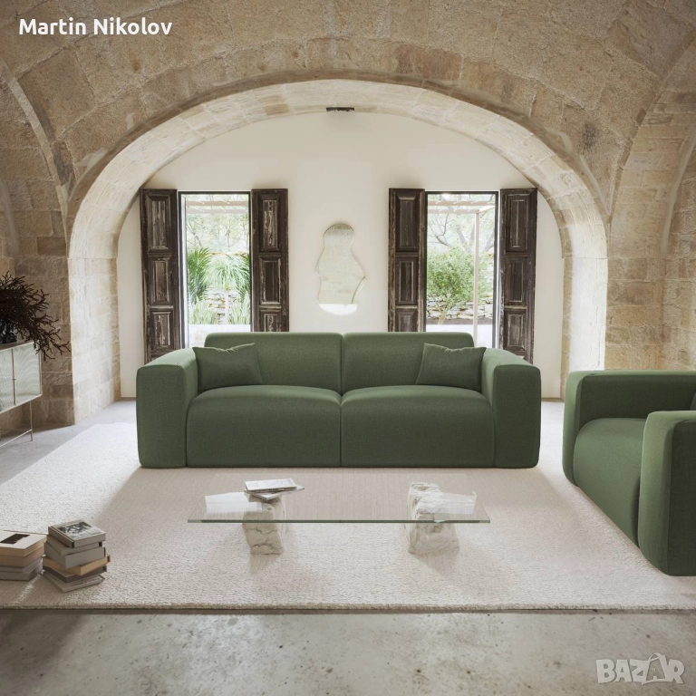 Разтегателен диван Express с матрак Dunlopillo 160 см, снимка 1