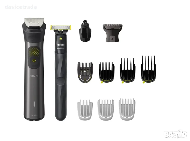 Комплект OneBlade & Тример за брада и коса 13 в 1 Philips Multigroom All in One MG9530/15, снимка 1