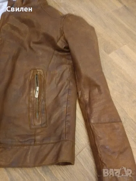 мъжко кожено яке Massimo Dutti M, снимка 1