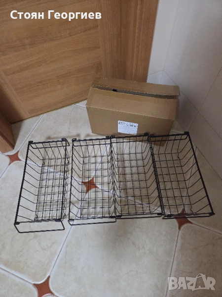 4 броя метални кошници за фризер 35×18×15см, снимка 1