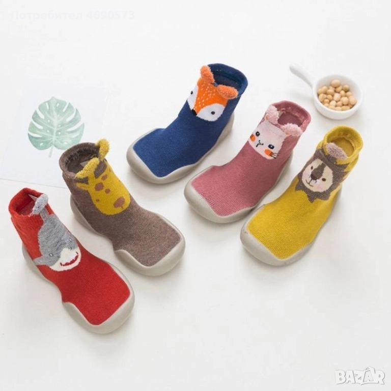 Детски чорапи с гумена подметка, различни номера и цветове W SHOE3, снимка 1