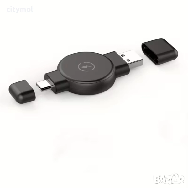 Безжично зарядно за смарт часовници,USB +Type C, iWatch, ​Samsung Galaxy Watch и много други.​, снимка 1