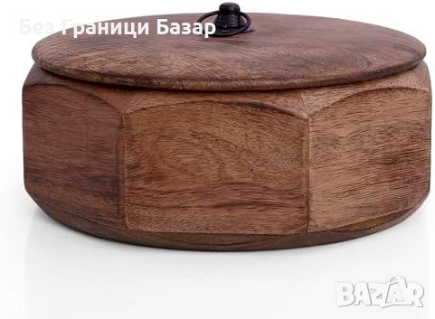 Нов Многофункционален дървен съд за тортили и роти, 23x9 см кухня готвене, снимка 1