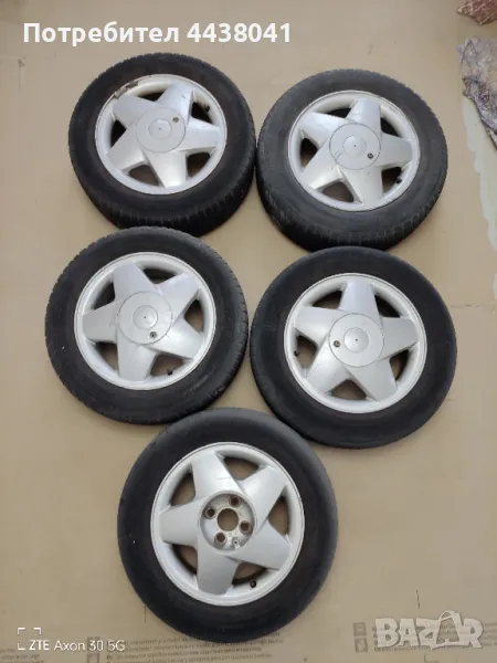 Алуминиеви джанти с гуми 6Jx15, 4х100, ET49 - 5бр., снимка 1