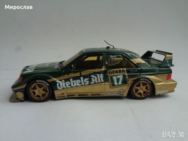 1:43 MINICHAMPS MERCEDES BENZ 190 E EVO КОЛИЧКА МОДЕЛ, снимка 1