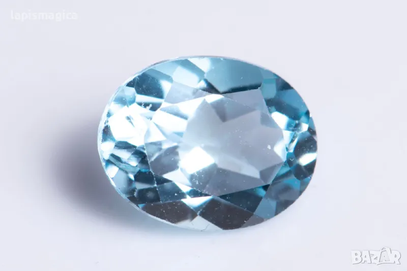 Син топаз 2.41ct 9x7mm овална шлифовка #2, снимка 1