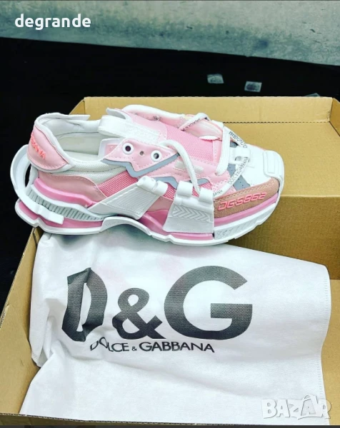 НАМАЛЕНИ Сникърси Dolce&Gabbana в бяло и розово, снимка 1