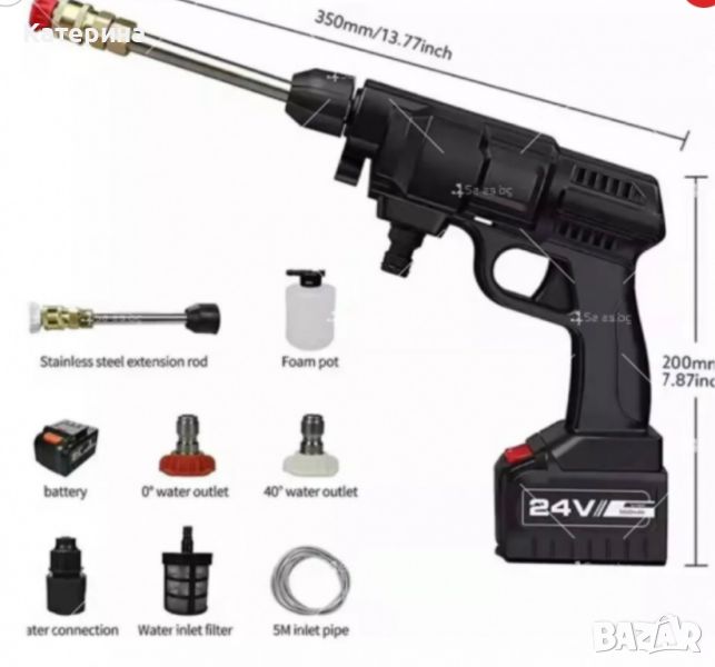  Акумулаторна Водоструйка 22 Бара, 1бр Батерия 48V 8Ah, Зарядно и Аксесоари в куфар - ПРОМОЦИЯ!, снимка 1