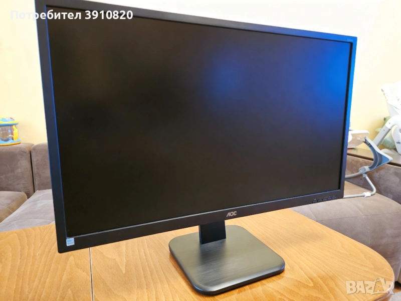 Монитор AOC Q27P1 - 27" QHD 2560×1440 IPS, регулируема стойка, USB хъб, снимка 1