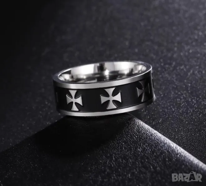 SS 23 The Reich SS Stormtroopers Luftwaffe Nazi Germany Iron Crested Ring 316L Stainless Steel 91011, снимка 1