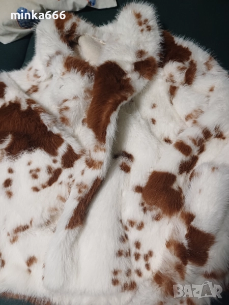 Естествен косъм дамско палто., снимка 1