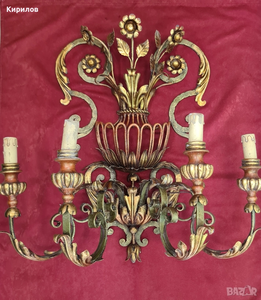 Два броя Стари Големи Аплици за стена!, снимка 1