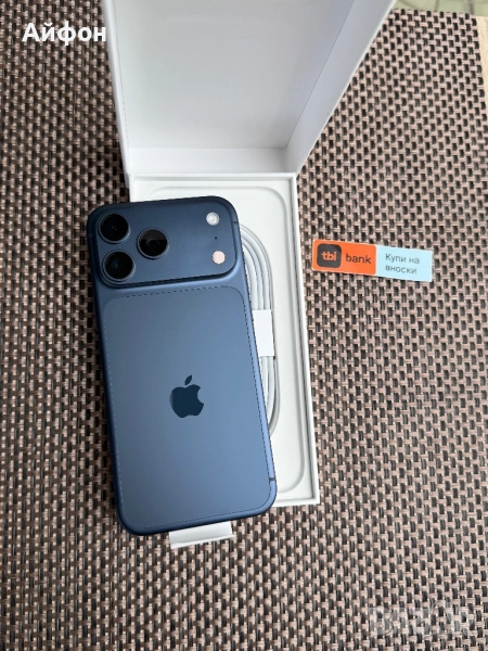 НОВ! *ЛИЗИНГ* iPhone 17 Pro Max 256Gb Deep Blue / Гаранция / Айфон , снимка 1