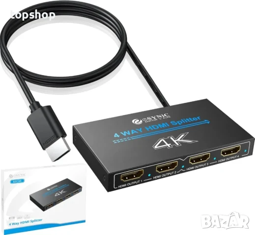 НОВ eSynic 4K@30HZ HDMI сплитер 4 портов HDMI сплитер HDCP 1.4 Hdcp Bypass, поддържа Dolby