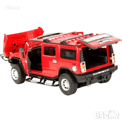 Метален джип Hummer H2 с дистанционно управление, мащаб 1:24 , снимка 2 - Коли, камиони, мотори, писти - 52637282
