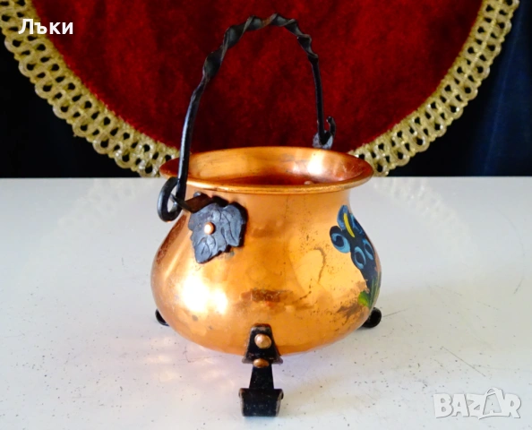 Медно менче от Lugano. , снимка 2 - Антикварни и старинни предмети - 53817295