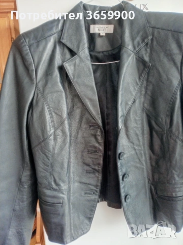 Дамско сако от естествена кожа, размер 12 UK