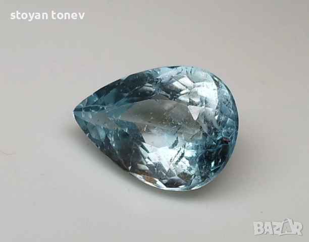 Аквамарин с форма капка и светло син цвят 8.40! Нов!, снимка 4 - Други - 51648495