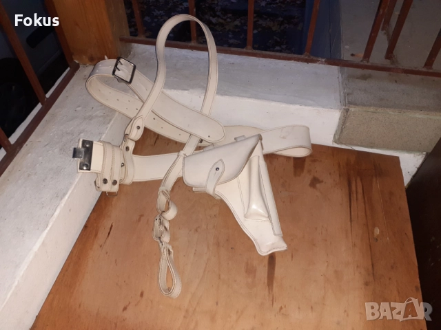 Стар СОЦ милиционерски колан с портупей и кобур, снимка 7 - Антикварни и старинни предмети - 52281173