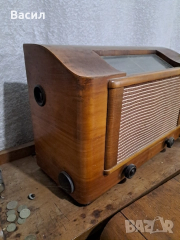 Ретро лампово радио, снимка 2 - Антикварни и старинни предмети - 53660163