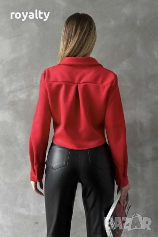 Елегантно дамско сако в червено , снимка 4 - Сака - 52213128