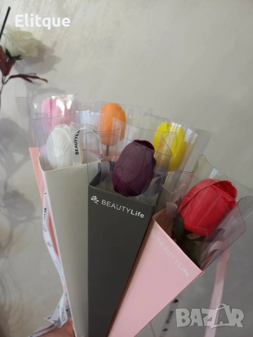 ръчно изработени лалета , снимка 4 - Изкуствени цветя - 53194012