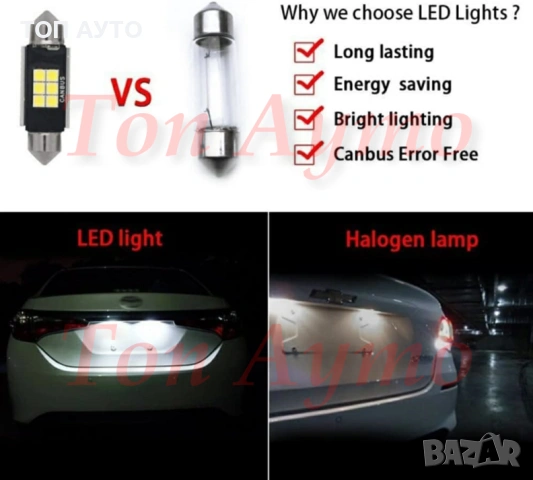 LED C5W / FESTOON CANBUS крушки 31мм 36мм 39мм 41мм – без грешки, снимка 10 - Аксесоари и консумативи - 53997335