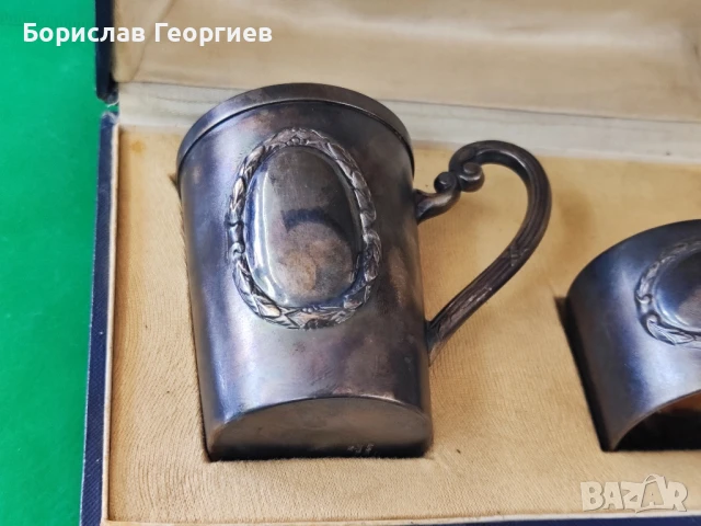 Стар посребрен комплект , снимка 2 - Антикварни и старинни предмети - 51168772