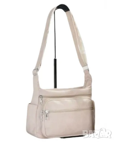 Класическа ежедневна чанта с регулираща се презрамка и ципове, снимка 8 - Чанти - 50160427