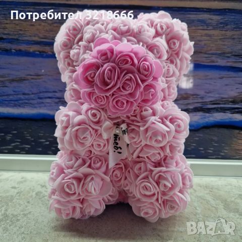 Мече с рози 25см, снимка 11 - Романтични подаръци - 45917384