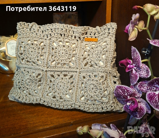 Дамска ръчно- изплетена чанта!, снимка 3 - Чанти - 53949226