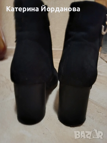 Велурени дамски боти, снимка 4 - Дамски боти - 52301820